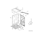 GE GTD84GCSN2WS cabinet & top panel diagram