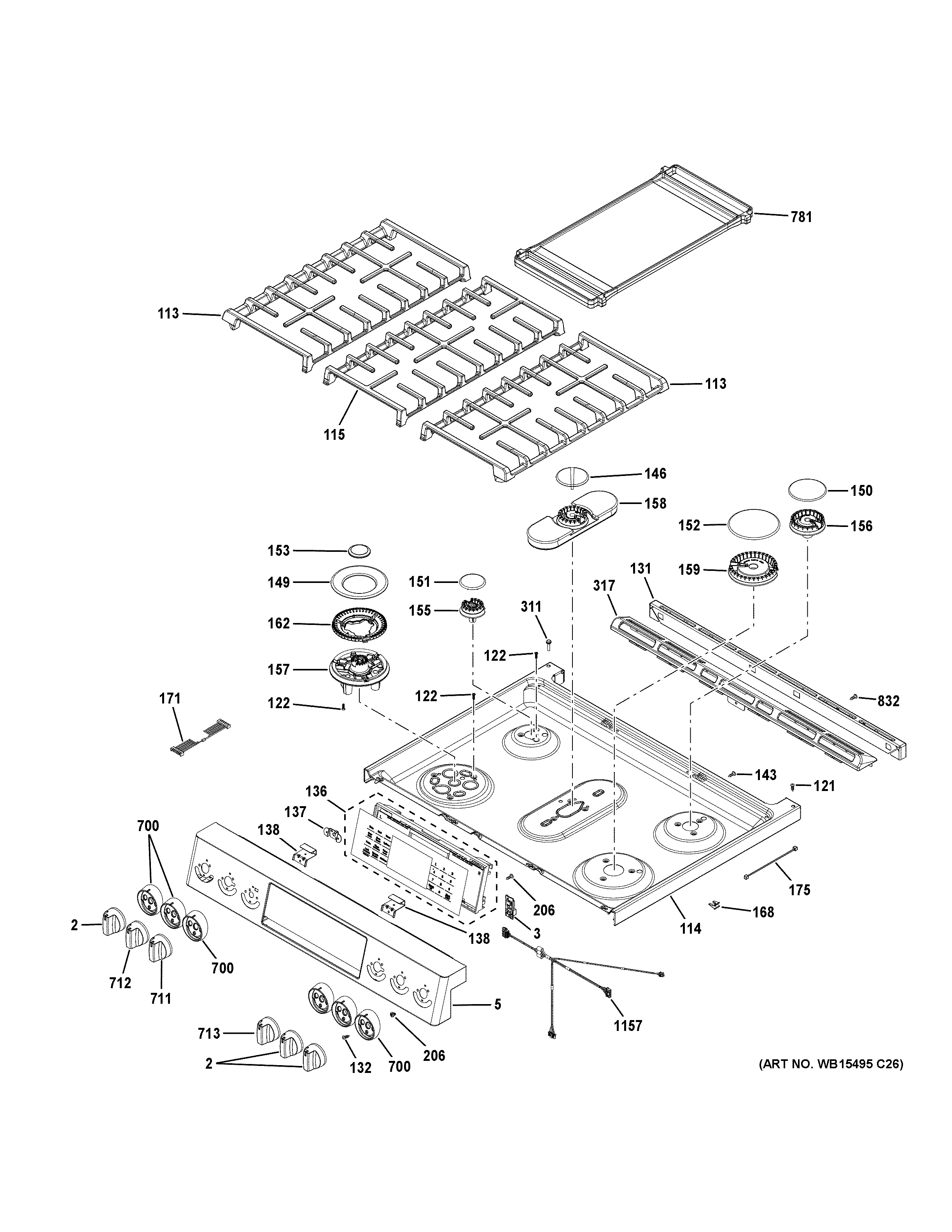 CONTROL PANEL & COOKTOP