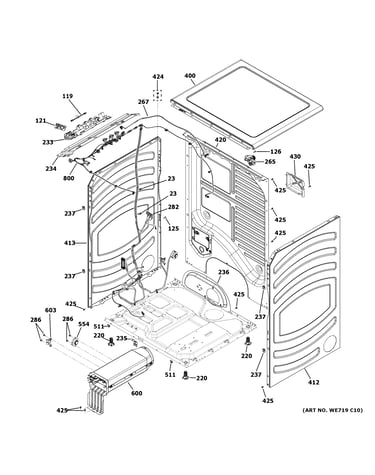 Cabinet & top panel