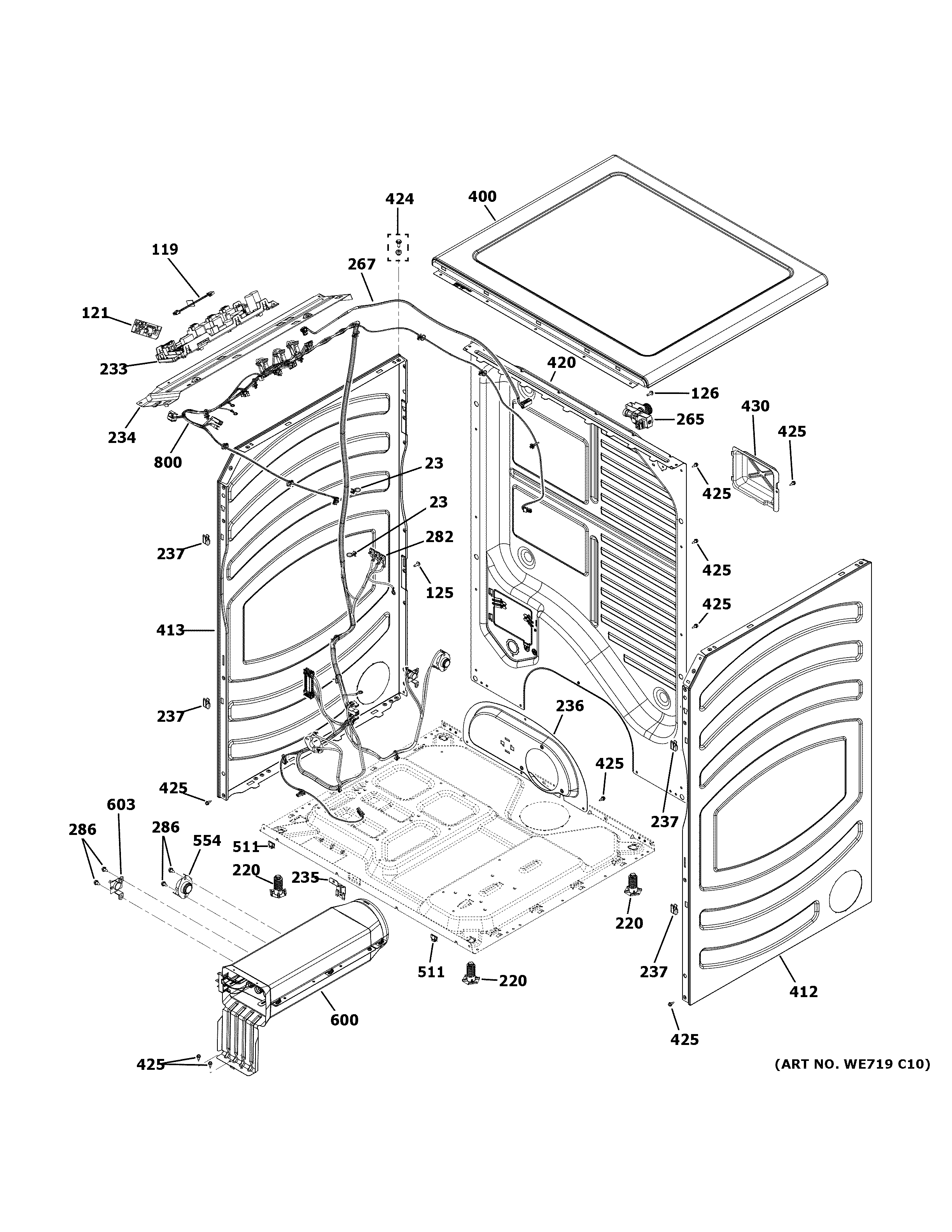Cabinet & top panel
