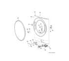 GE PFQ97HSPV0DS front panel & door diagram