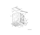 GE GTD84ECSN2WS cabinet & top panel diagram