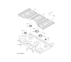 GE PGP7036SL4SS control panel & cooktop diagram