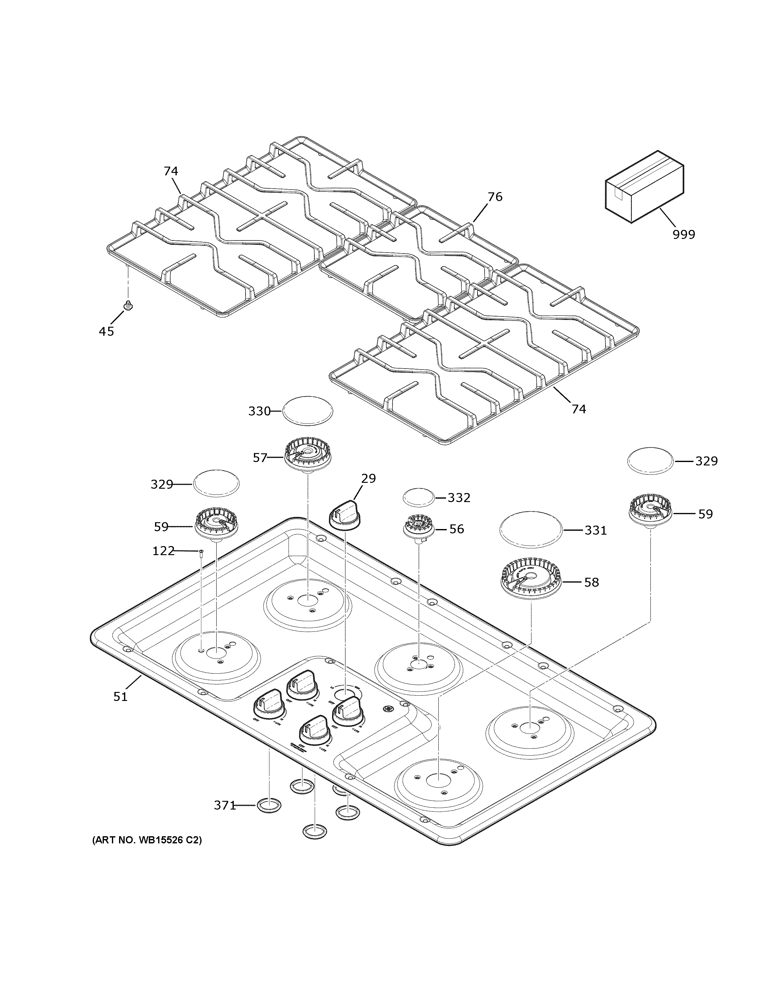 CONTROL PANEL & COOKTOP