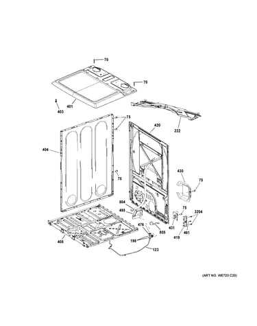 Cabinet & top panel