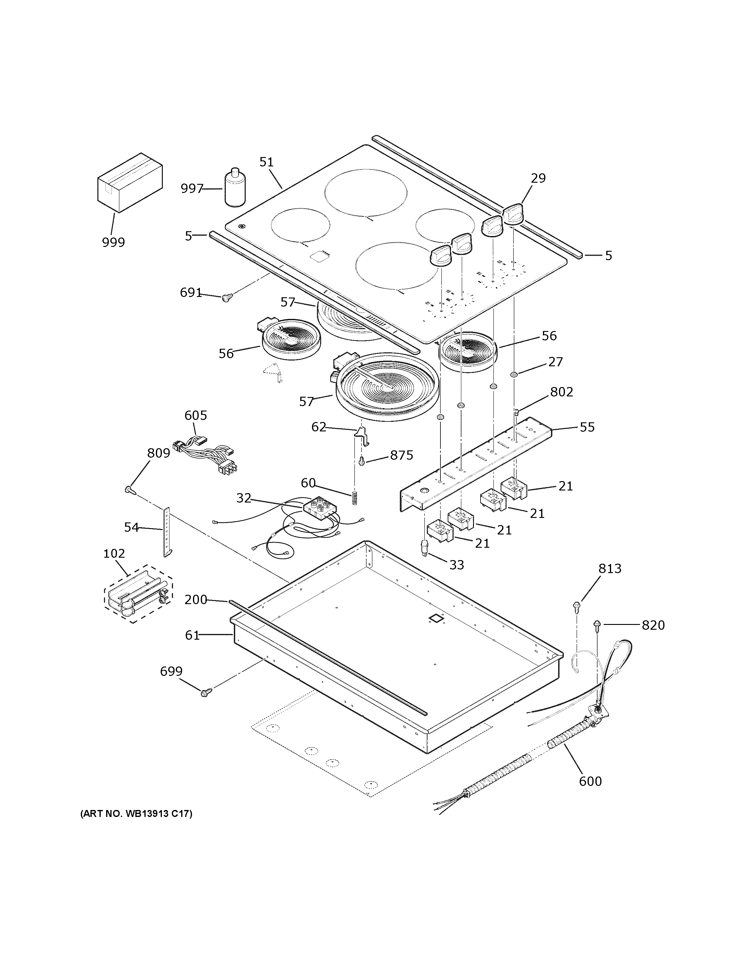 CONTROL PANEL & COOKTOP