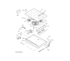 GE JP3030DW1BB control panel & cooktop diagram