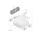 GE CDT828P2V1S1 lower rack assembly diagram