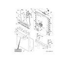 GE CDT888P4V1W2 escutcheon & door assembly diagram