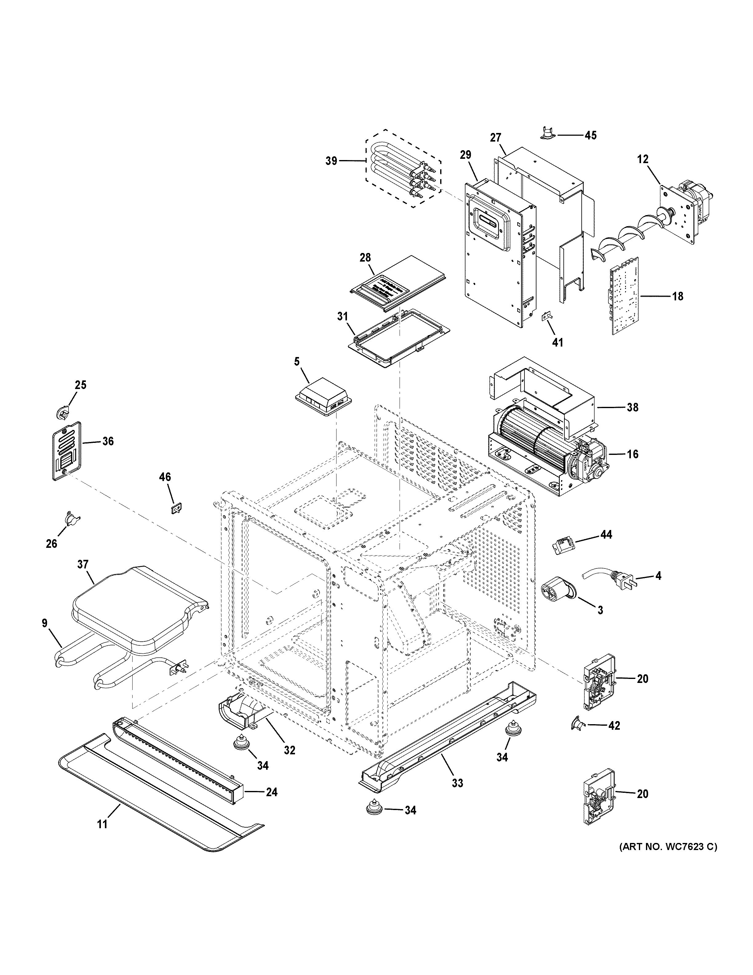 GE P9SBCAS6W1B2 toaster oven Parts | Diagrams | Sears PartsDirect