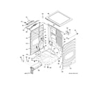 GE GFD55ESMR3RS cabinet & top panel diagram