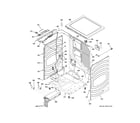 GE GFD65ESMV0DS cabinet & top panel diagram