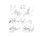 Haier QFW150SSN2WW controls & dispenser diagram