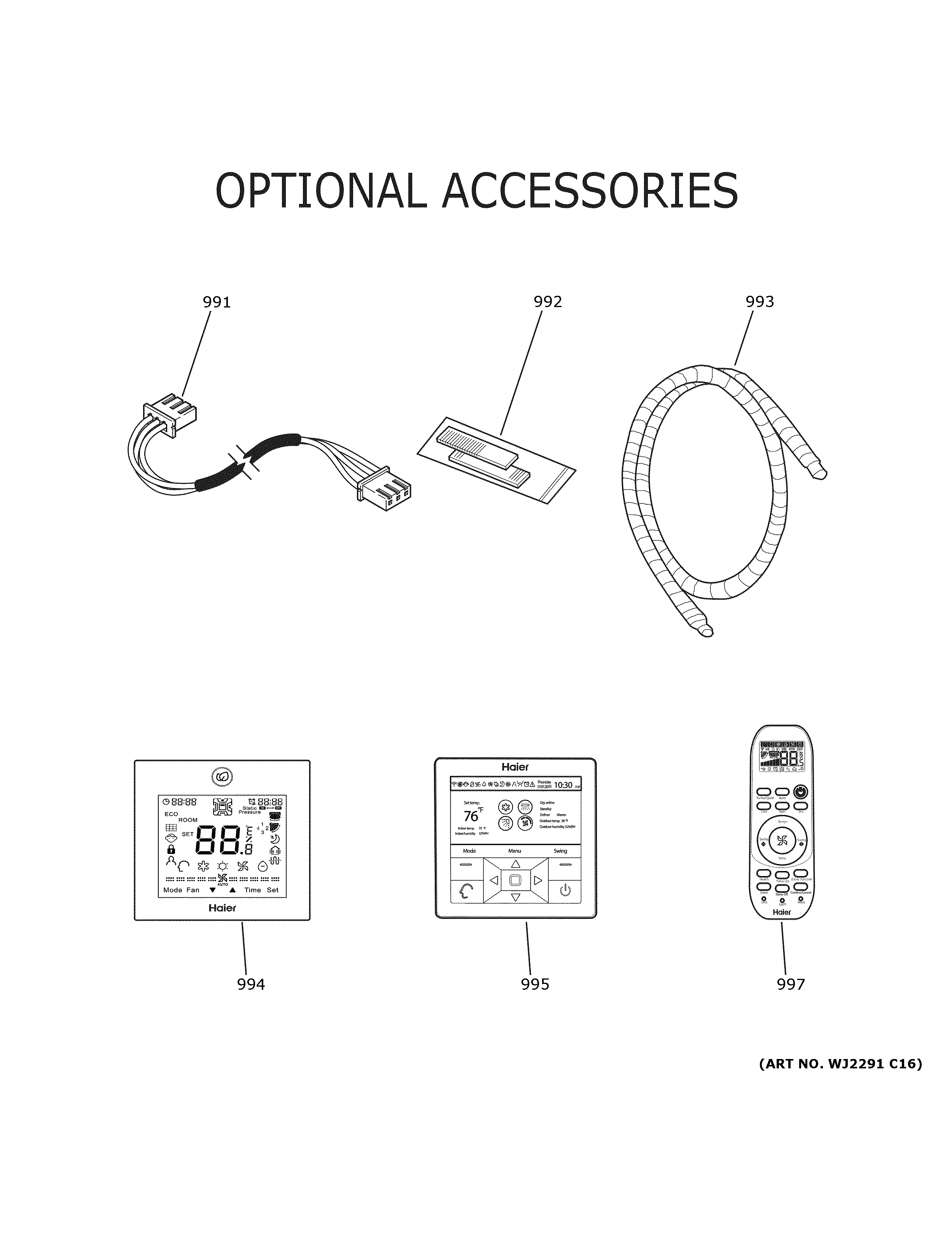 Optional accessories