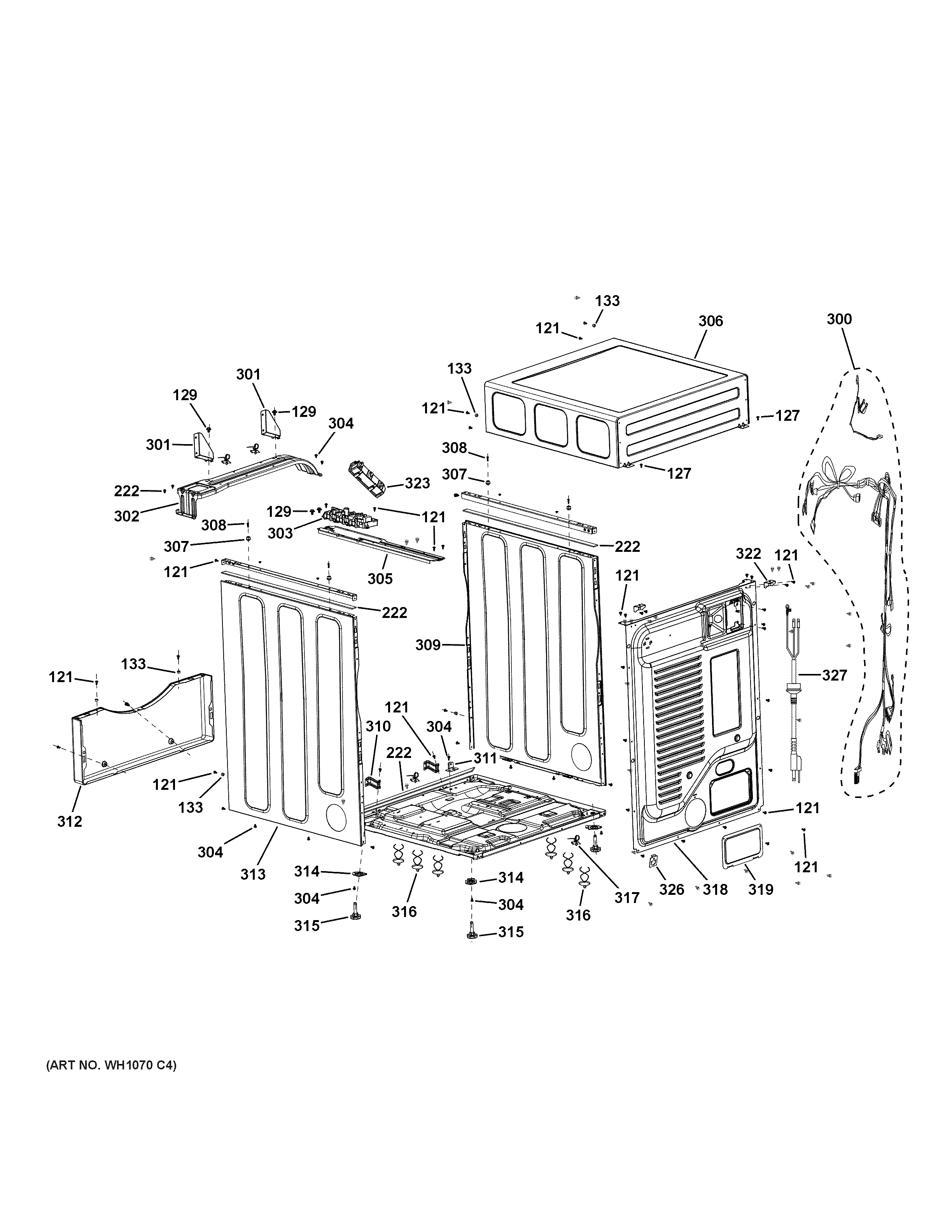 Cabinet & top panel