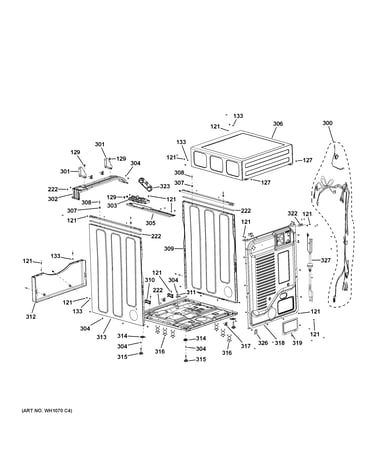 Cabinet & top panel