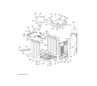 GE VFD31GDSR0WW cabinet & top panel diagram