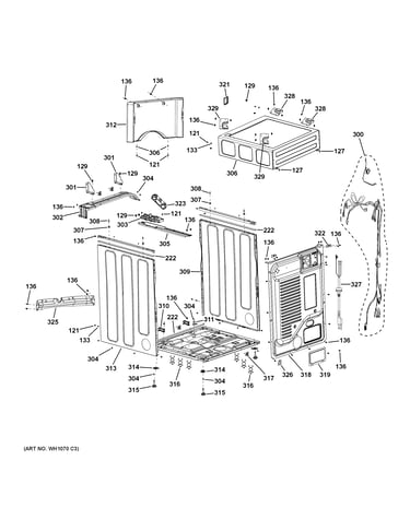 Cabinet & top panel