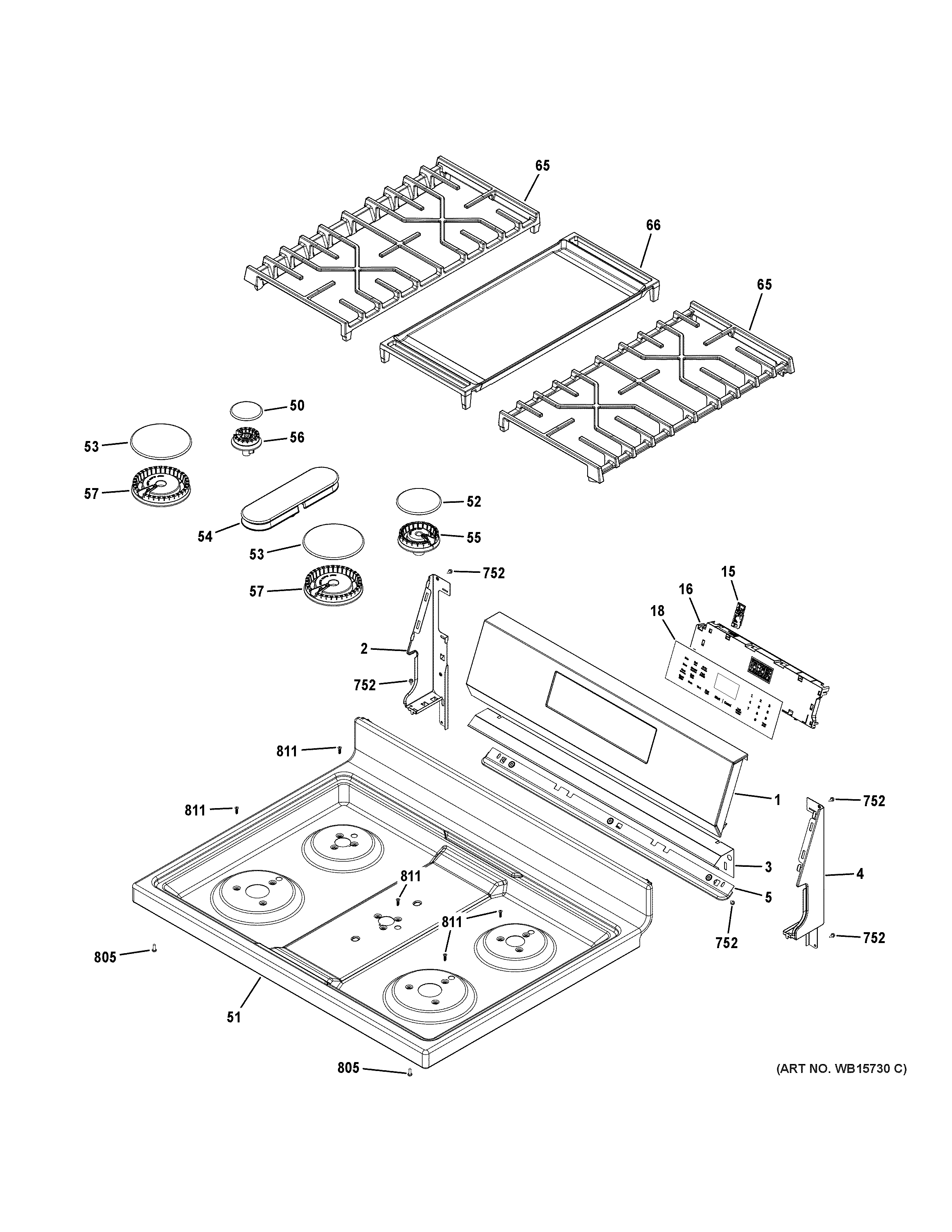 CONTROL PANEL & COOKTOP