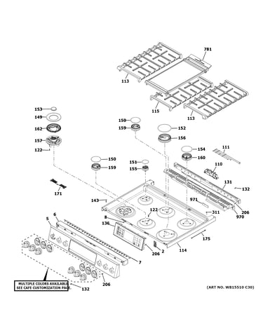 Control panel & cooktop