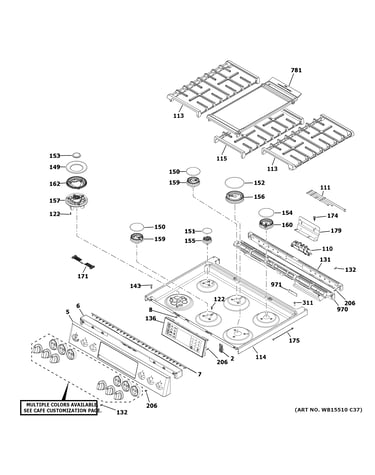 Control panel & cooktop