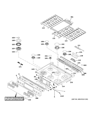 Control panel & cooktop