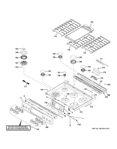 Control panel & cooktop