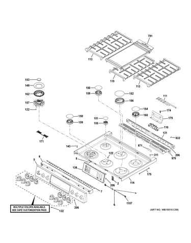 Control panel & cooktop