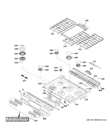 Control panel & cooktop