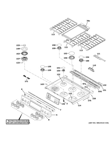 Control panel & cooktop
