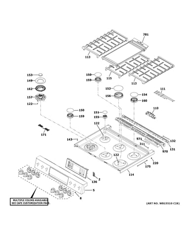 Control panel & cooktop