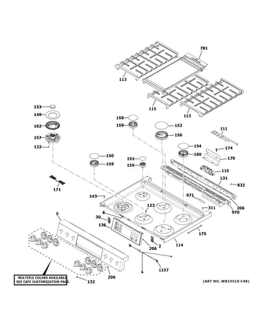 Control panel & cooktop