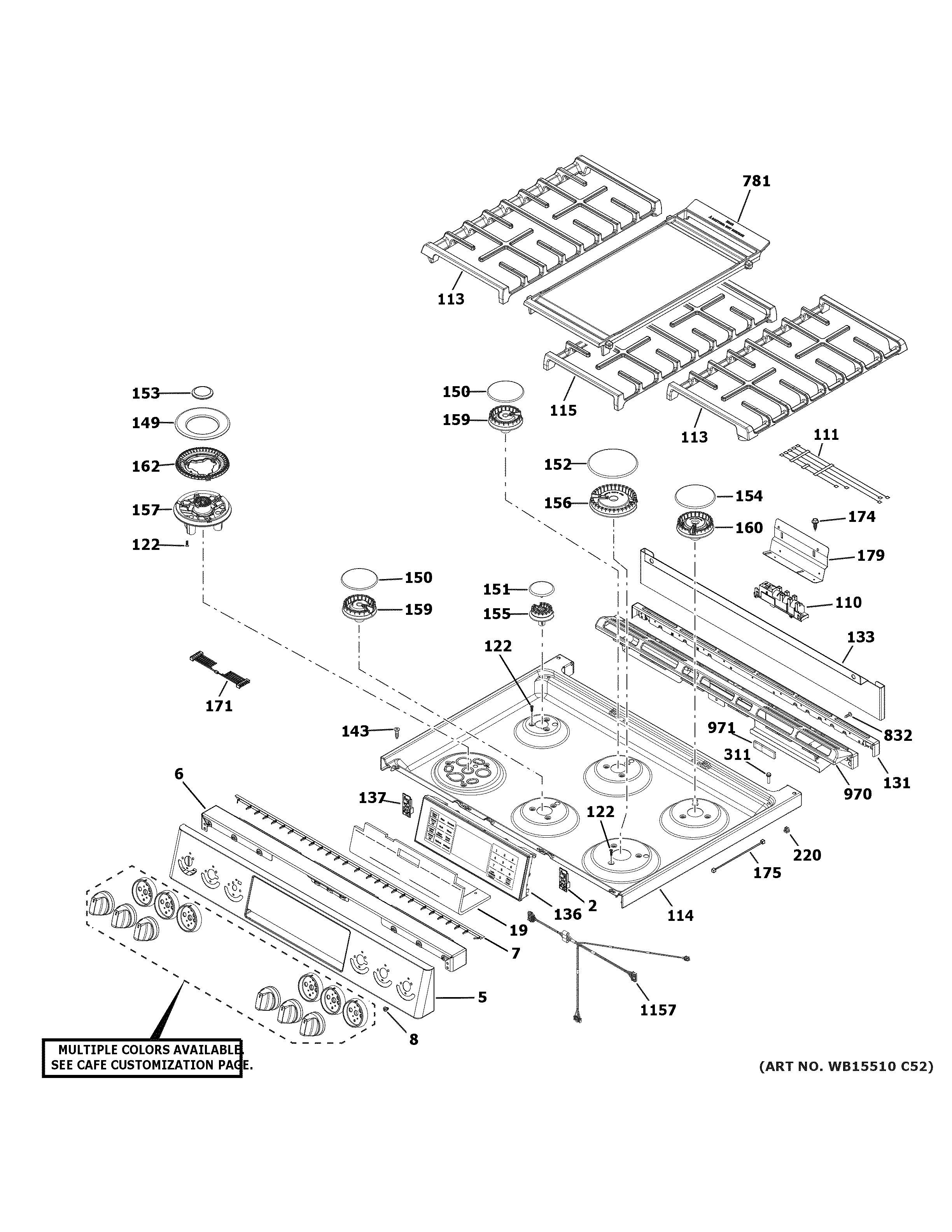 Control panel & cooktop