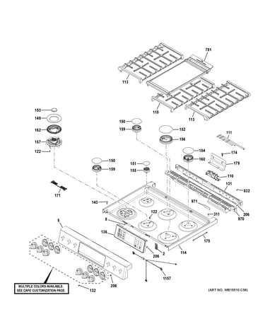 Control panel & cooktop