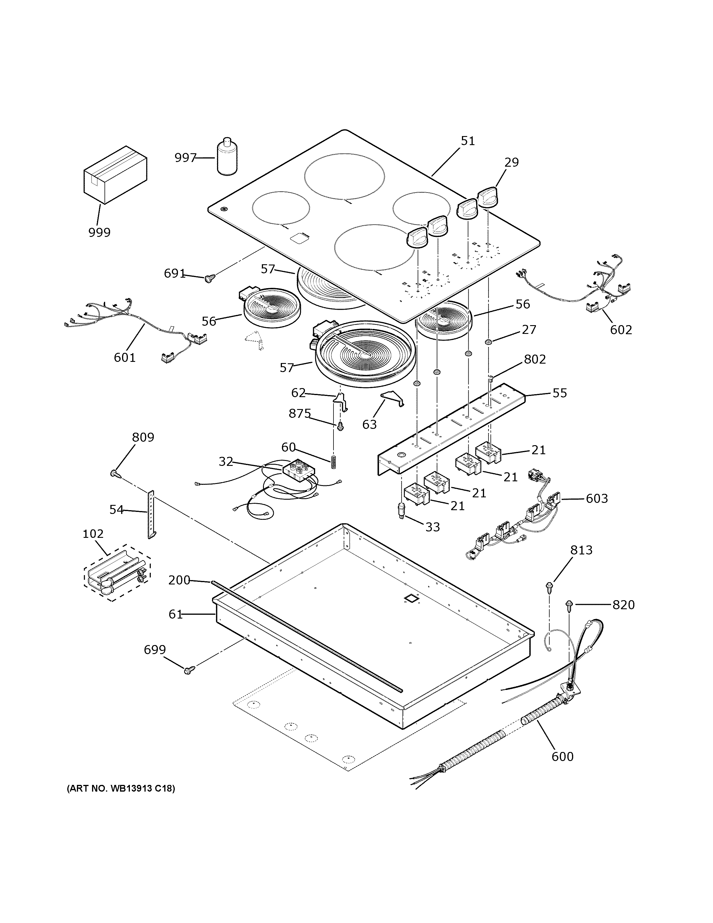 CONTROL PANEL & COOKTOP