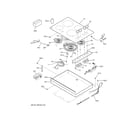 GE JP3030DW2BB control panel & cooktop diagram