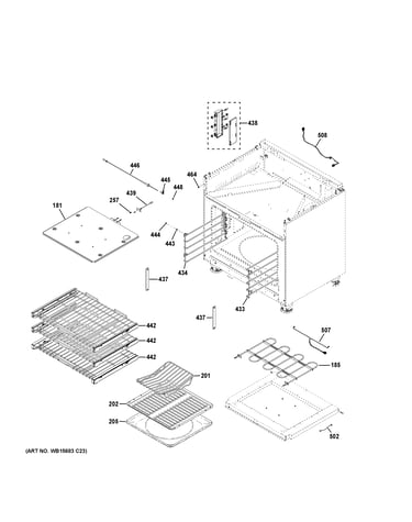 Oven cavity parts