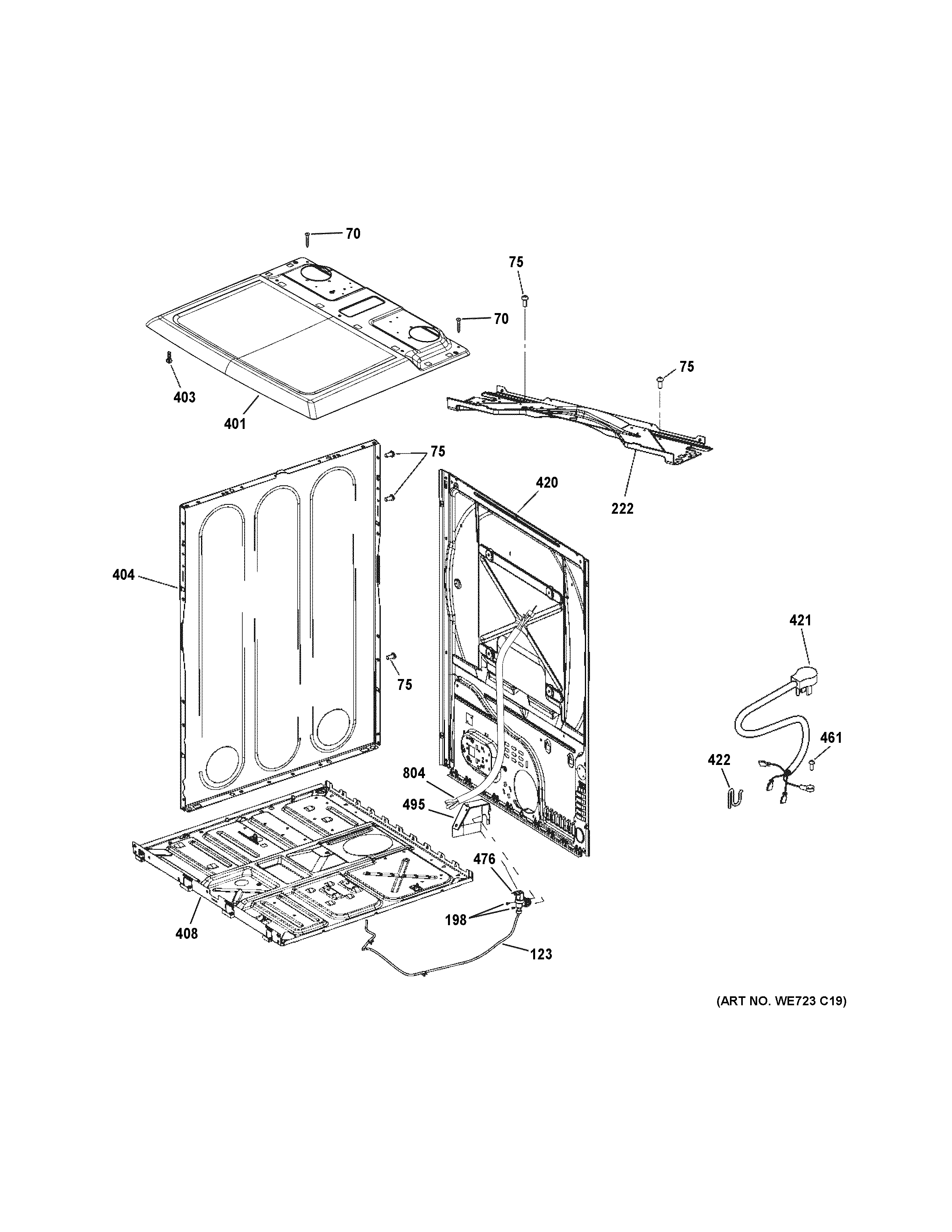 Cabinet & top panel