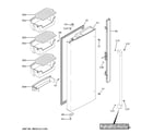 GE CWE19SP3NKD1 fresh food door - lh diagram