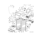 GE PFQ83HSSW0WW cabinet & top panel diagram