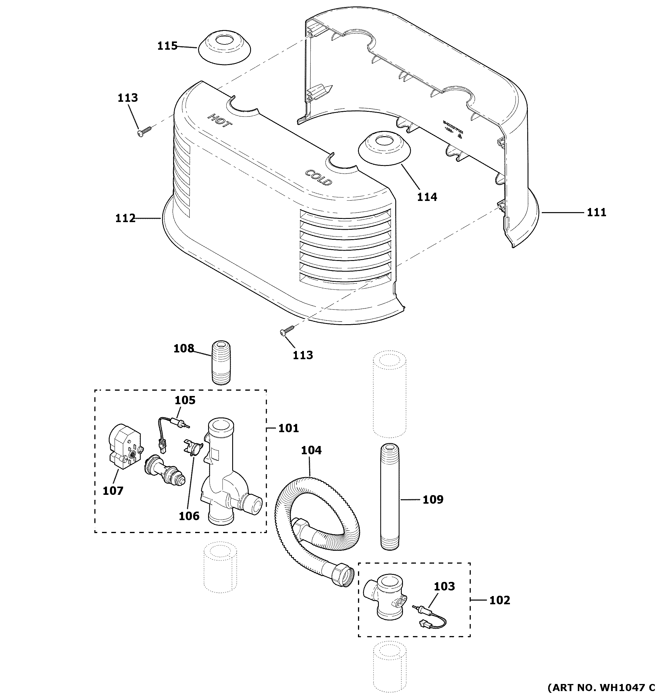 Mixing valve assembly