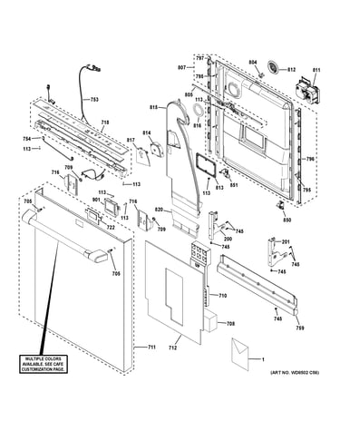 Escutcheon & door assembly