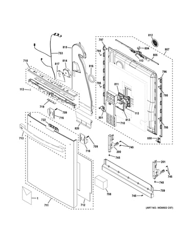 Escutcheon & door assembly
