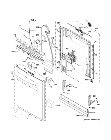 Escutcheon & door assembly