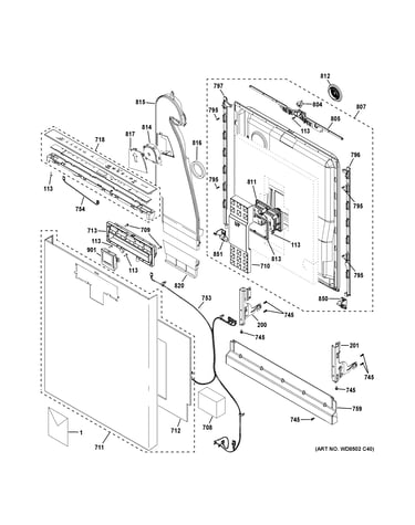 Escutcheon & door assembly