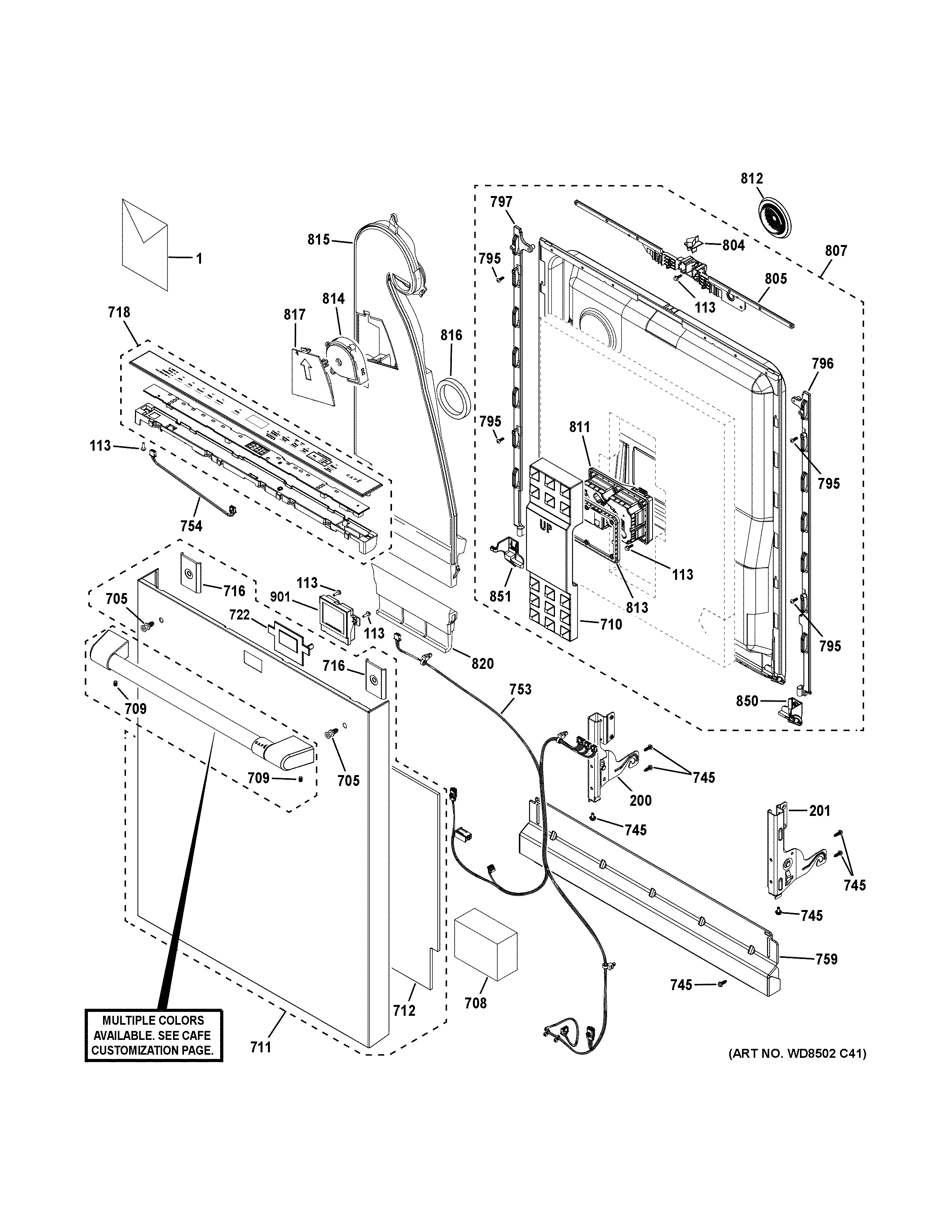 ESCUTCHEON & DOOR ASSEMBLY