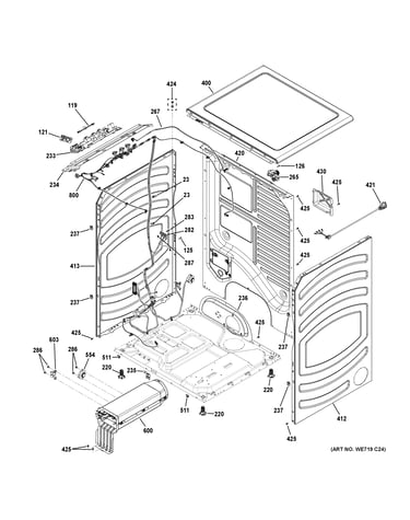 Cabinet & top panel