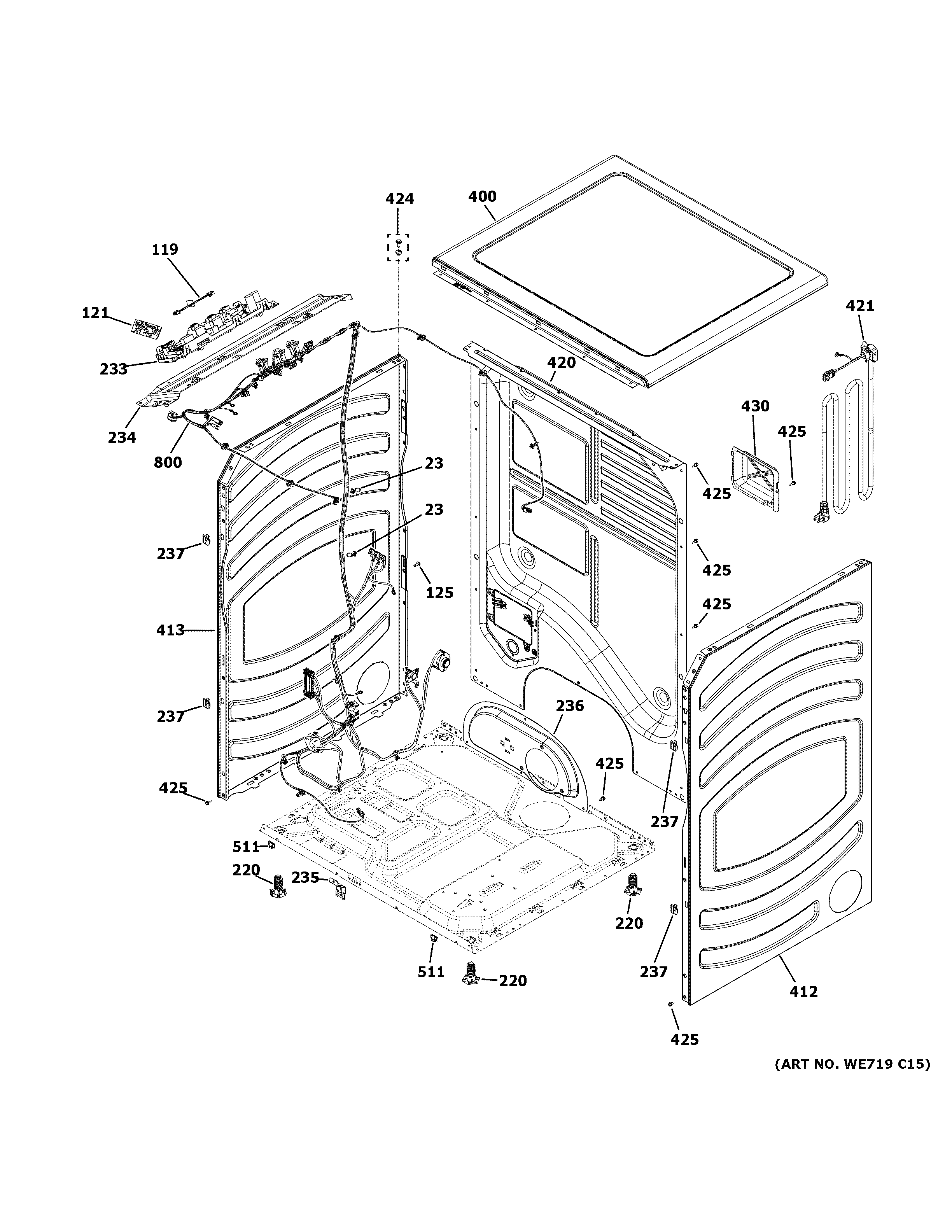 Cabinet & top panel