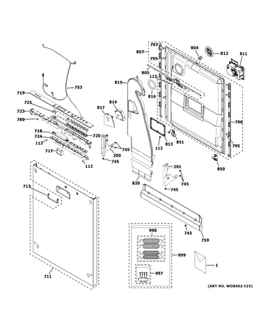 Escutcheon & door assembly