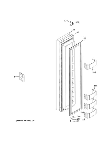 Freezer door